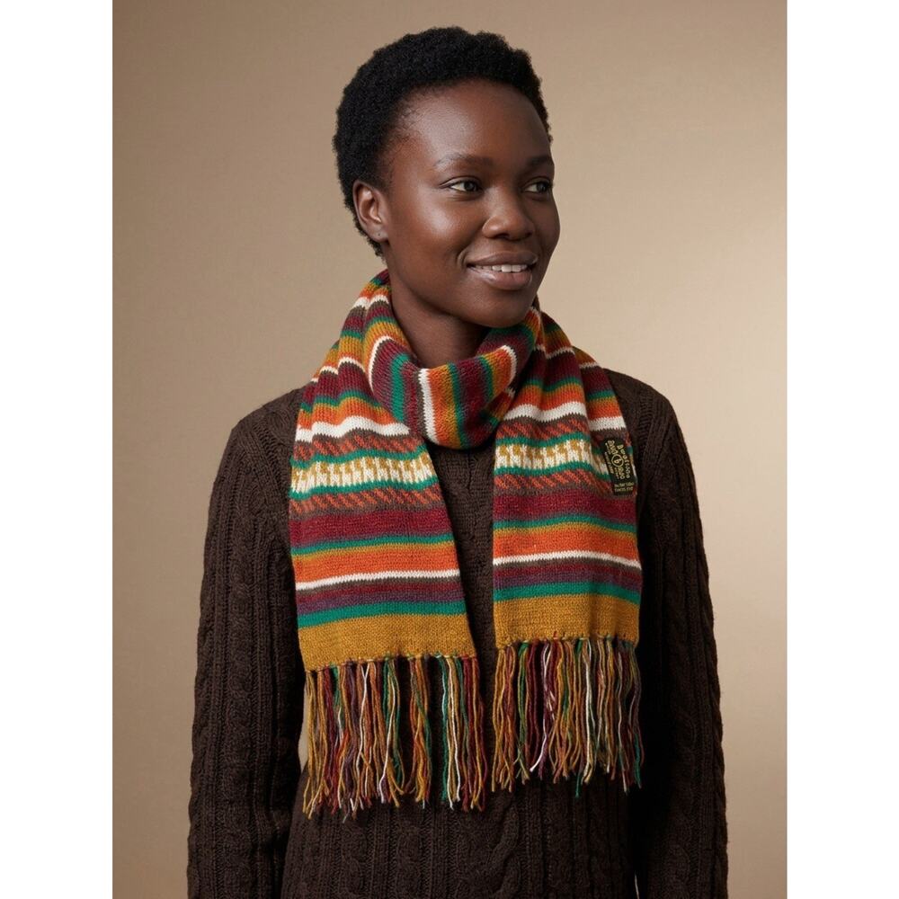 American South Side Alpaca Wool Modern Cozy Colorful Scarf Wrap Luxury Boho 72x7